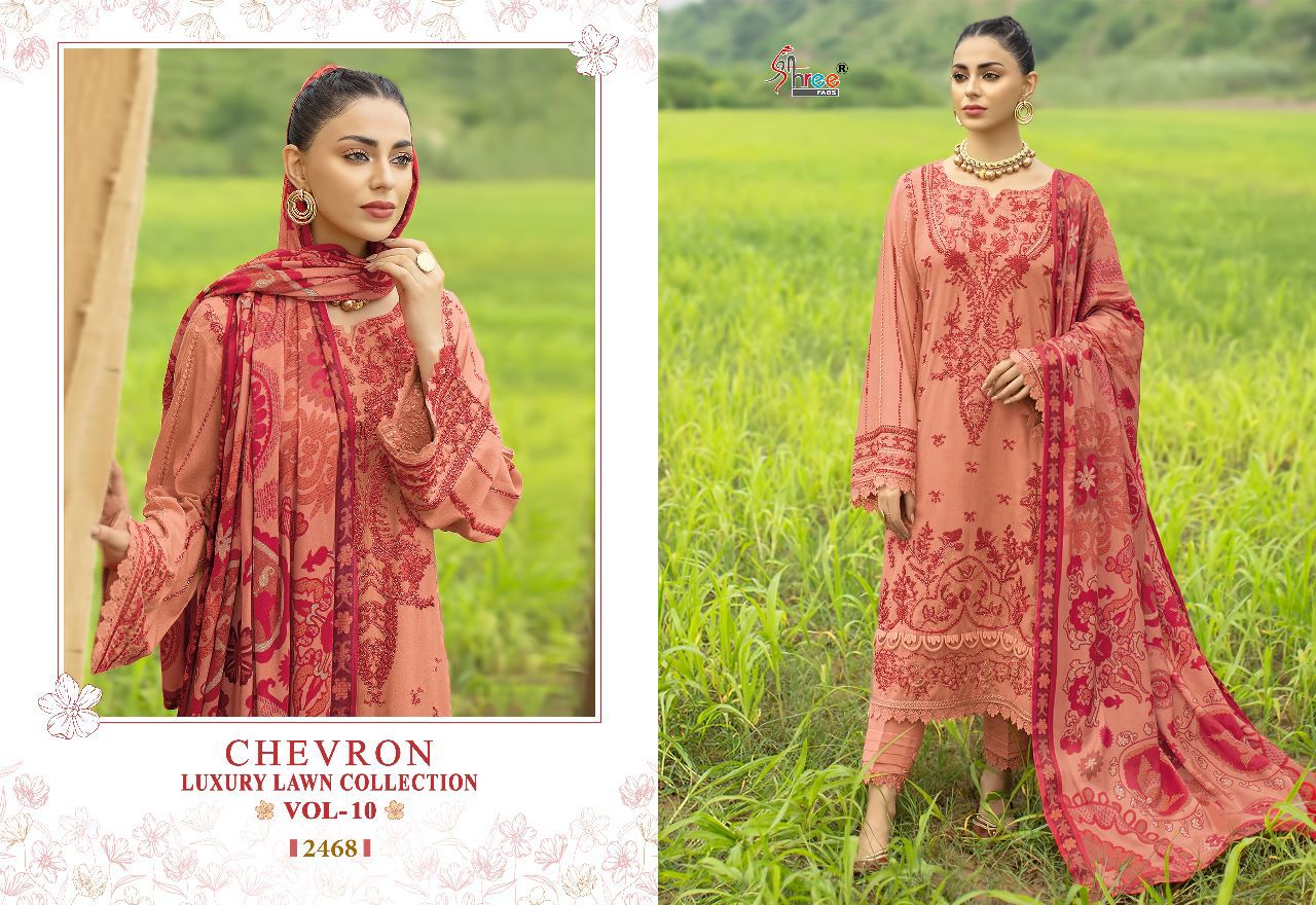 Shree Chevron Luxury Law 10 Wholesale Pakistani Salwar Suits Catalog
